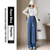 Casual Wide-Leg Slit Pants in Sporty Style, Cotton Fabric, Wide Leg Cut, Irregular Design, Men's and Women's Fashion