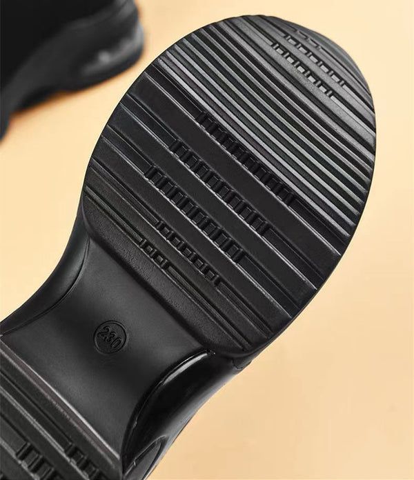 Women's Black Air Cushion Height Increasing Sports Shoes - Mesh Upper, Wedge Heels, Lace-up Design - Sizes 35-40