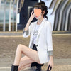 Elegant Black Business Suit Jacket for Women - Office Chic, Professional Attire - S to 4XL Sizes - Long Sleeves - Durable Polyester - Reverberates Style