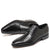Handcrafted Python Leather Men's Business Shoes - Black Goodyear Welted Suit Shoes