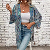 Ethnic Floral Print Bohemian Shirt with Japanese-Korean Style