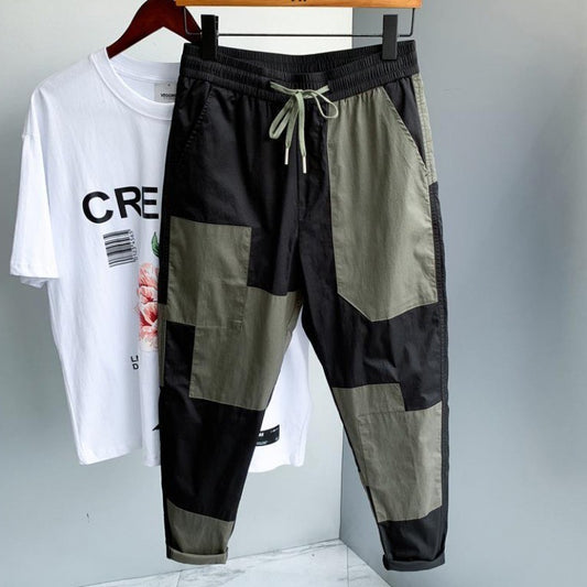 Classic Men's Cargo Pants Loose Fit Comfortable Fashion-forward Ankle Bandage Workout Design Cotton Pants Men's Fashion Plus-size.