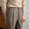 Classic Men's Business Casual Pants in Grey - Retro British Style Straight-leg - Wrinkle-Resistant Office Wear