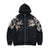 Dragon Embroidered Black Cotton Zip-Up Hoodie - Unisex Winter Fashion