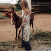 Women's Retro Geometric Pattern Knitted Cardigan - Autumn Collection, Long Sleeve, Polyester - Fall Fashion.