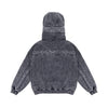 Men's Distressed Hooded Sweater, Grey Fleece-Lined Pullover - Street Style, Fall/Winter Fashion.