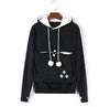 Women's Casual Cotton Hoodie with Fashion Cat Design, Stylish Pullover for Women, Full Sleeve O-Neck Sweatshirt