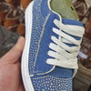 Women's Rhinestone Lace-Up Sport Shoes in Black - Plus-Size Fashion footwear with durable rubber sole.