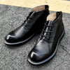 Men's Vintage Style Martin Boots in Brown Leather - Durable & Fashionable Choice for Men's Footwear.