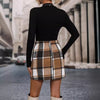 Chic Checkered Skirt in Amber - Urban Style for Women