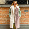 Women's Elegant Rabbit-Fur Coat in Diverse Colors - Chic, Stylish, Winter Fashion, Long Sleeve, Women's Outerwear