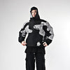Stylish Double Layer Cashew Flower Jacket with Hood - Jacquard Pattern, Loose Fit, Full Sleeves - Women's Winter Outerwear.
