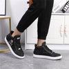 Breathable High-Top Leather Skeleton Men's Shoes, Round Toe, Size 38-44, Casual & Comfortable with Sheepskin Lining