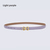 Stylish Women's Double-Ring Genuine Leather Belt