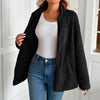 Women's Warm Fleece Coat - Autumn/Winter Style - Cashmere/Polyester Blend - Various Colors - Sizes S-XXL - Elegant and Cozy