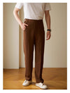 Men's Straight-Cut Casual Long Pants in Apricot - Lightweight & Stylish
