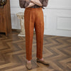 Men's Light & Breathable Linen High-Waist Trousers in Khaki - 100% Linen, Asian Sizes 29-36, Non-Elastic Pants