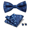 Elegant Floral Bow Tie Set - Premium Polyester Men's Accessories