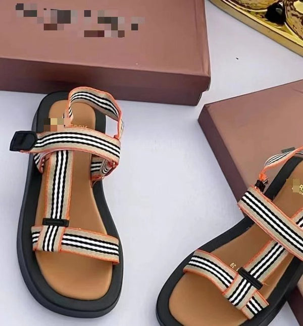 Women's Open-Toe Sandals Velcro Strap in Vibrant Colors and Square Head Design
