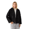 Chic Long-Sleeve European Style Overcoat in Black XS - Winter Fashion Coat