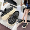 Women's Summer Thick Bottom Slippers in Green, Black, White, Brown - Breathable, Comfortable EVA Sandals - Versatile and Fashionable Look