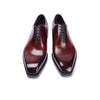Classic Handcrafted Leather Oxford Shoes for Men in Burgundy and Black - Comfortable, Durable, and Trendy Men's Footwear