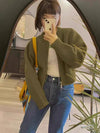 Classy Wool Cardigan for Women in Various Colors, Zippered Design