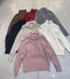 Women's Chic Half-Zip Cable-Knit Pullover Sweater