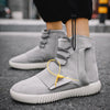 High-Top Noctilucent Winter Sneakers for Men - Black Warrior & Gray - Warm, Durable & Stylish - Various Sizes from 36 to 45