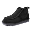 Cozy Snow-Ready Cotton Shoes with Enhanced Grip in Chocolate. Warm, antiskid winter footwear for snowy conditions.