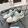 Men's Leather Casual Breathable Sneakers - Winter Comfort Lace-up in Black/White. Low-heel design with leather sole, ideal for daily wear.