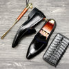 Men's Leather Loafers: Black or Wine Red, Low-Heel Comfort, Genuine Cowhide, Sizes 37-44