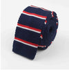 Classy Striped Knitted Tie for Men - Elegant Striped Knit Design in Polyester Silk - Formal and Casual Wear - Durable and Stylish Men's Accessory