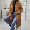 Women's Brown Hooded Zipper Jacket | Warm Cotton-Polyester Blend