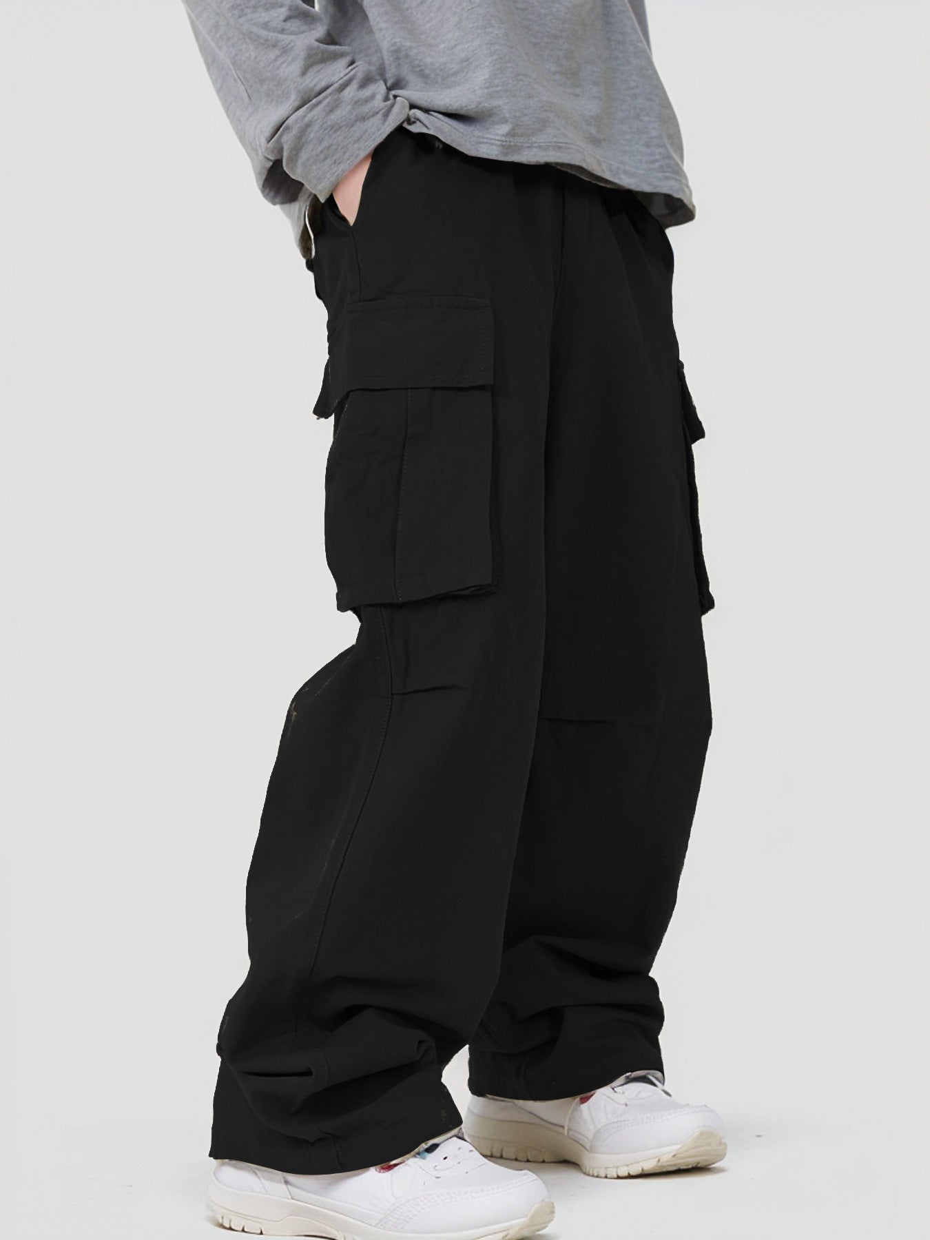 Three-dimensional Pocket Overalls Functional Lace-up Loose Casual Pants