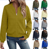 Chic Long-Sleeve Zippered Cardigan in Solid Colors, Women's Street-Style Fashion, Zipper Detail, Variety of Sizes and Colors.