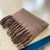 Winter Women's Cashmere-Like Tassel Scarf - Solid Color Variety