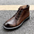 Men's Vintage Style Martin Boots - Brown Lace-up Leather - Fashionable & Breathable Footwear for Men - Sizes 38 to 44