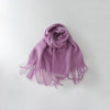 Winter Women's Cashmere-Like Tassel Scarf in Various Solid Colors