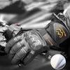Touch-Screen Windproof Elec-Heated Gloves for Riding in Black & Blue