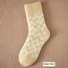 Winter Fleece-Lined Women's Socks in Various Colors - Mid-Calf Length Warm Polyester Fiber Casual Style.