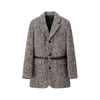 Stylish Women's Loose-Fit Coat with Belt in Regenerated Cellulose Fabric, Long Sleeves - Small, Medium, Large Sizes