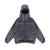 Men's Distressed Hooded Sweater in Grey, Fleece-Lined Pullover for Fall and Winter