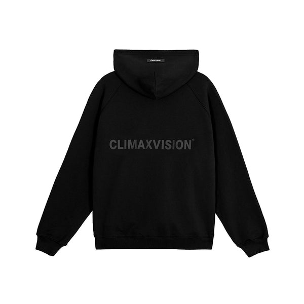 Chic Zip-Up Hooded Sweatshirt with Couple's Tape Print in Black, Khaki, Dark Grey - Trendy Unisex Streetwear