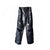 Vintage Leather Trousers with Locomotive Design, Black Winter Fashion, Available in S, M, L Sizes
