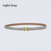 Stylish Women's Double-Ring Genuine Leather Belt