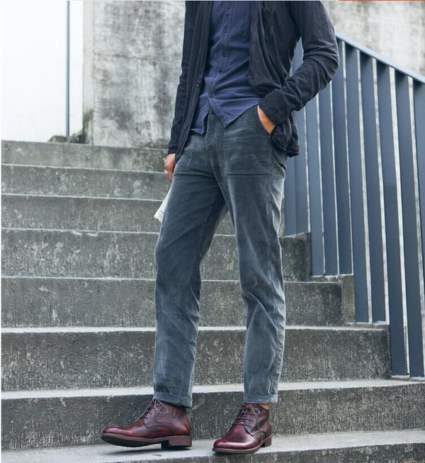 Men's Retro Style Leather Sneakers in Wine Red and Bronze - Comfortable and Stylish Male Footwear with Premium Rubber Sole