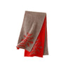 Women's Premium Cashmere Winter Scarf - Green, Red, Purple Wool Jacquard Detail - Soft & Warm Fashion Accessory