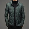 Stand-Up Collar Winter Jacket for Men - Stylish & Warm Coat - Available in Black, Blue, Brown, Emerald Green - Thick Polyester Fiber