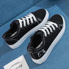 Women's Versatile Canvas Shoes - Black & White - Spring Casual & Breathable Style - Women's Footwear with Rubber Sole